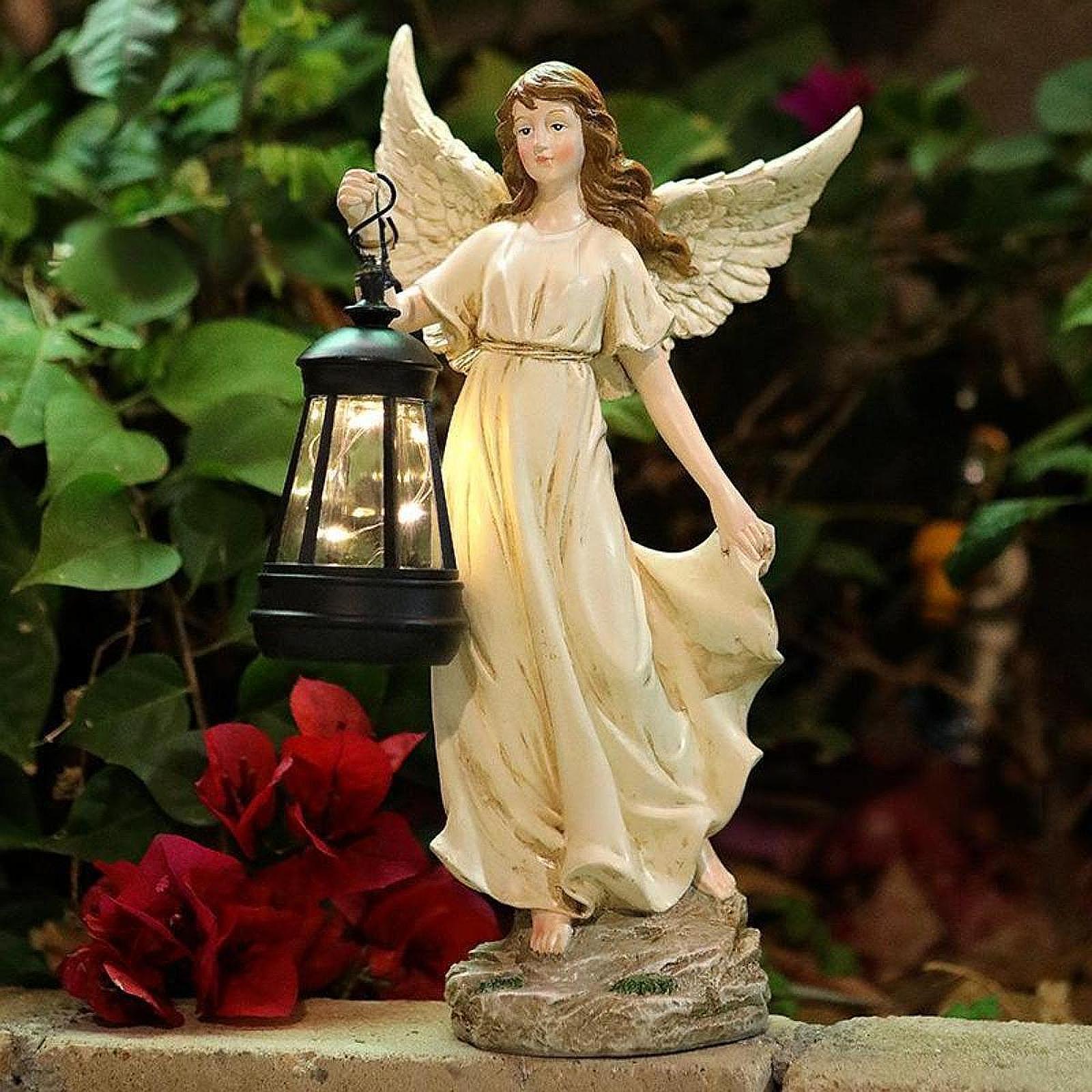 Resin Art Sculptures - Estátua Decorativa de Fada de Resina