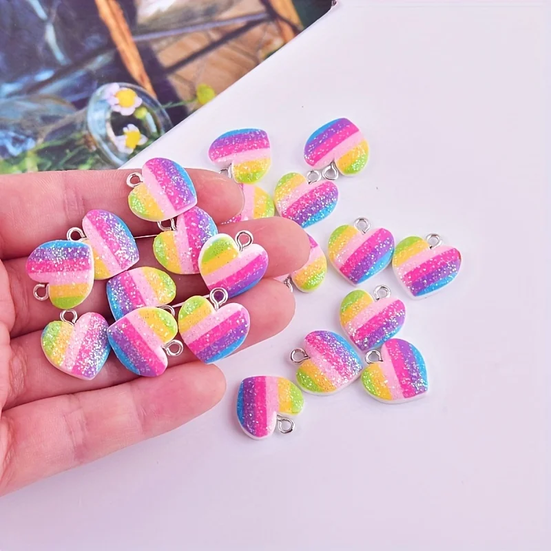 Resin Art Calligraphy - 10 peças de pingentes de resina