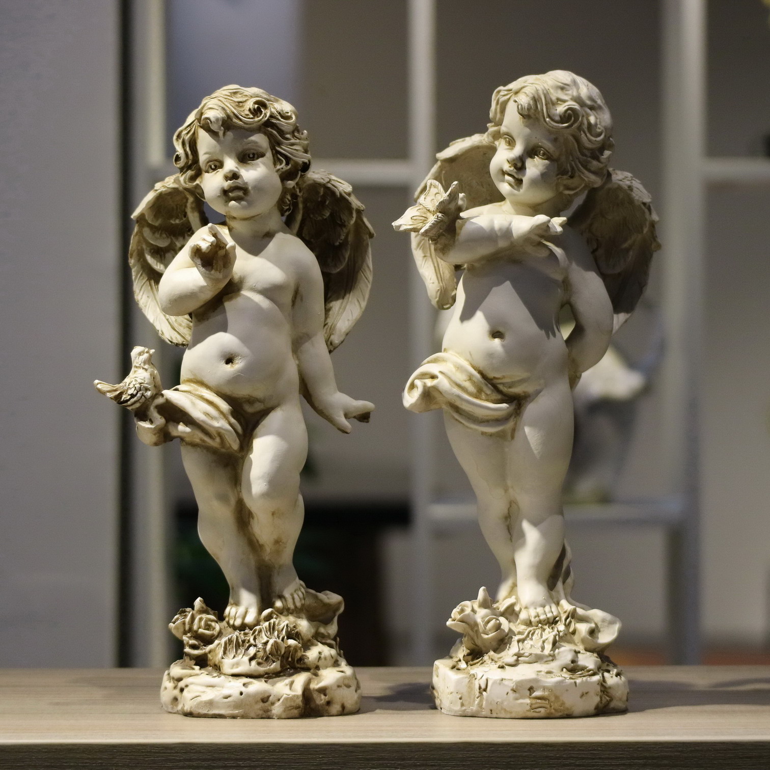 Resin Art Gift For Wedding - Estatueta de Anjo Retrô em Resina