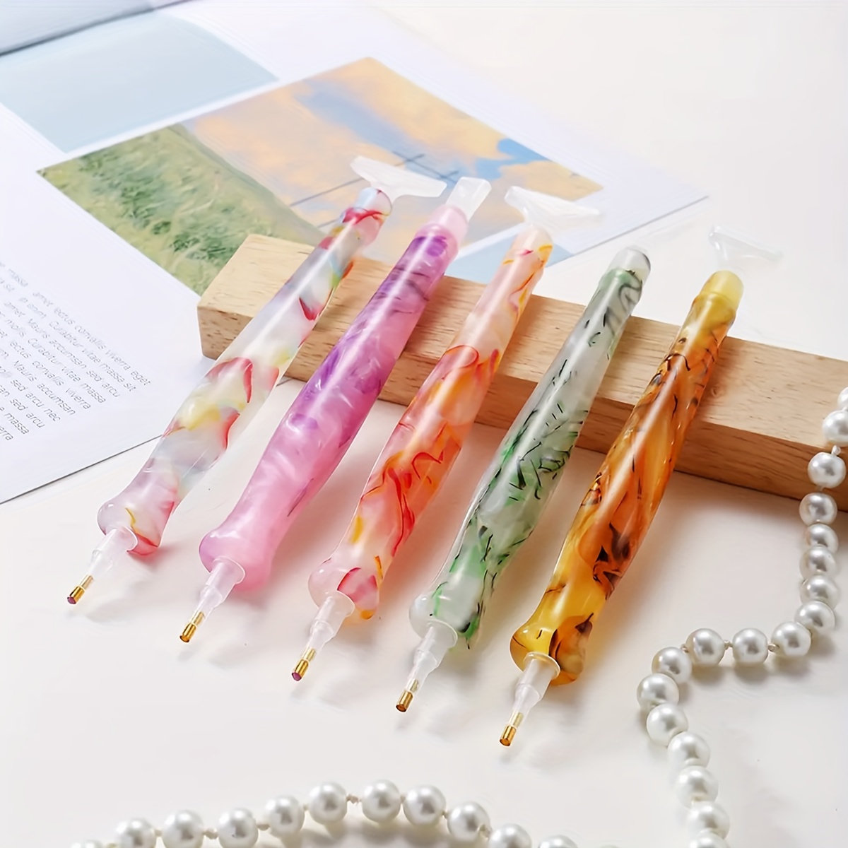Resin Art Pen - 1pc cor aleatória resina retro pintura