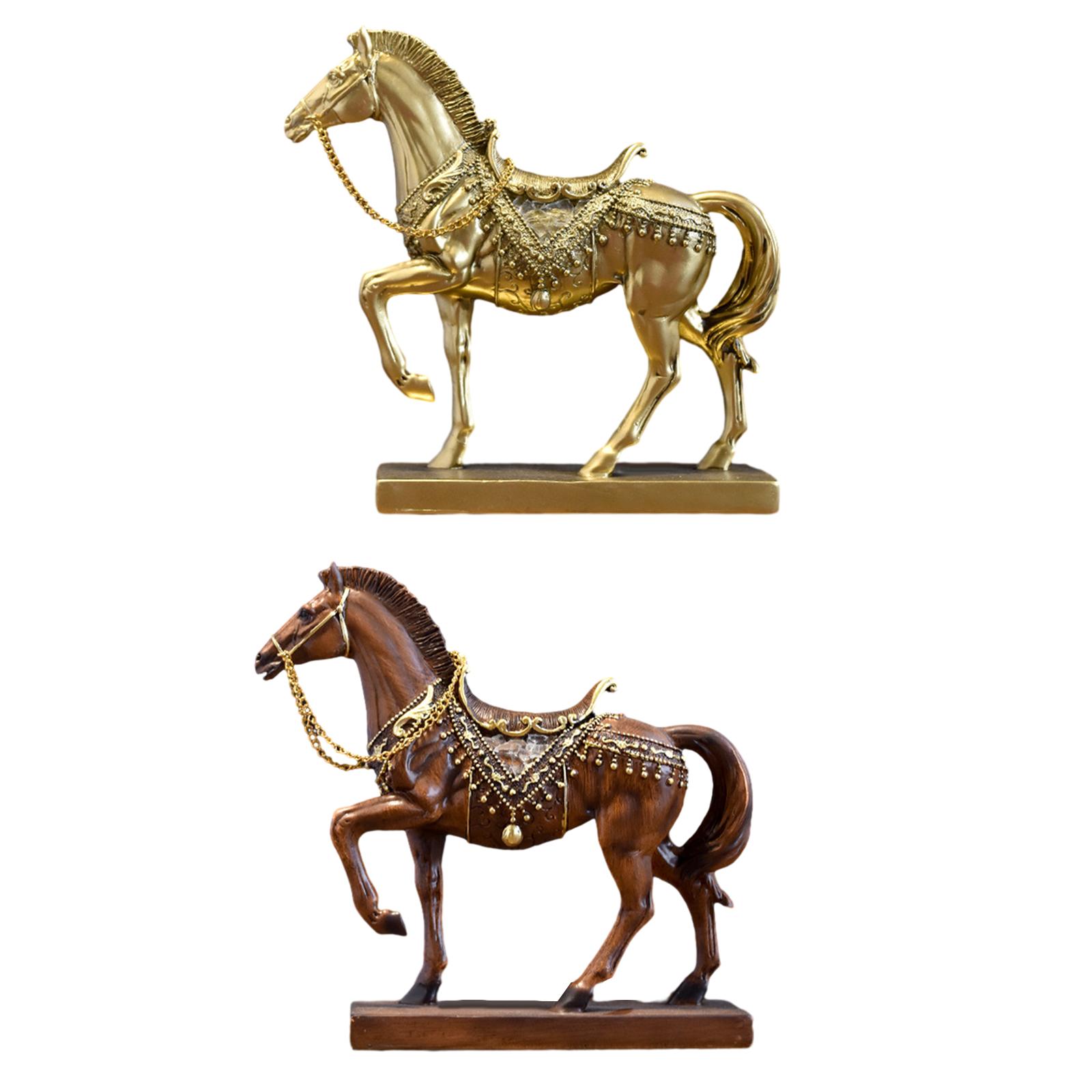 Resin Art Table Top - Cavalo Estátua Tabletop Decoração Arte, Resina