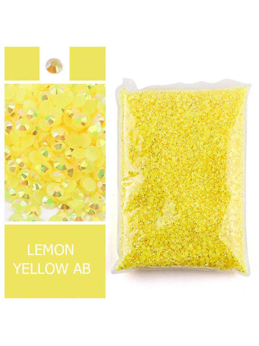 Resin Art Quantity - Strass de resina amarelo limão, sem