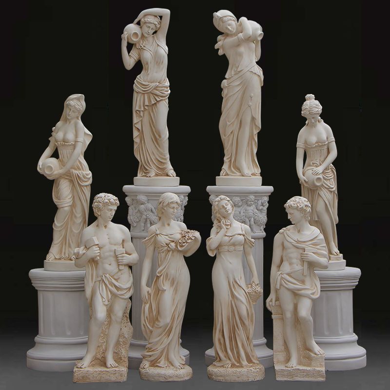 Resin Art Sculptures - Estátua de gesso, ornamento artístico, figura