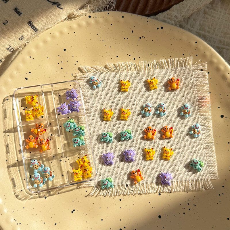Resin Art Accessories - Acessórios de nail art Pokémon, mini
