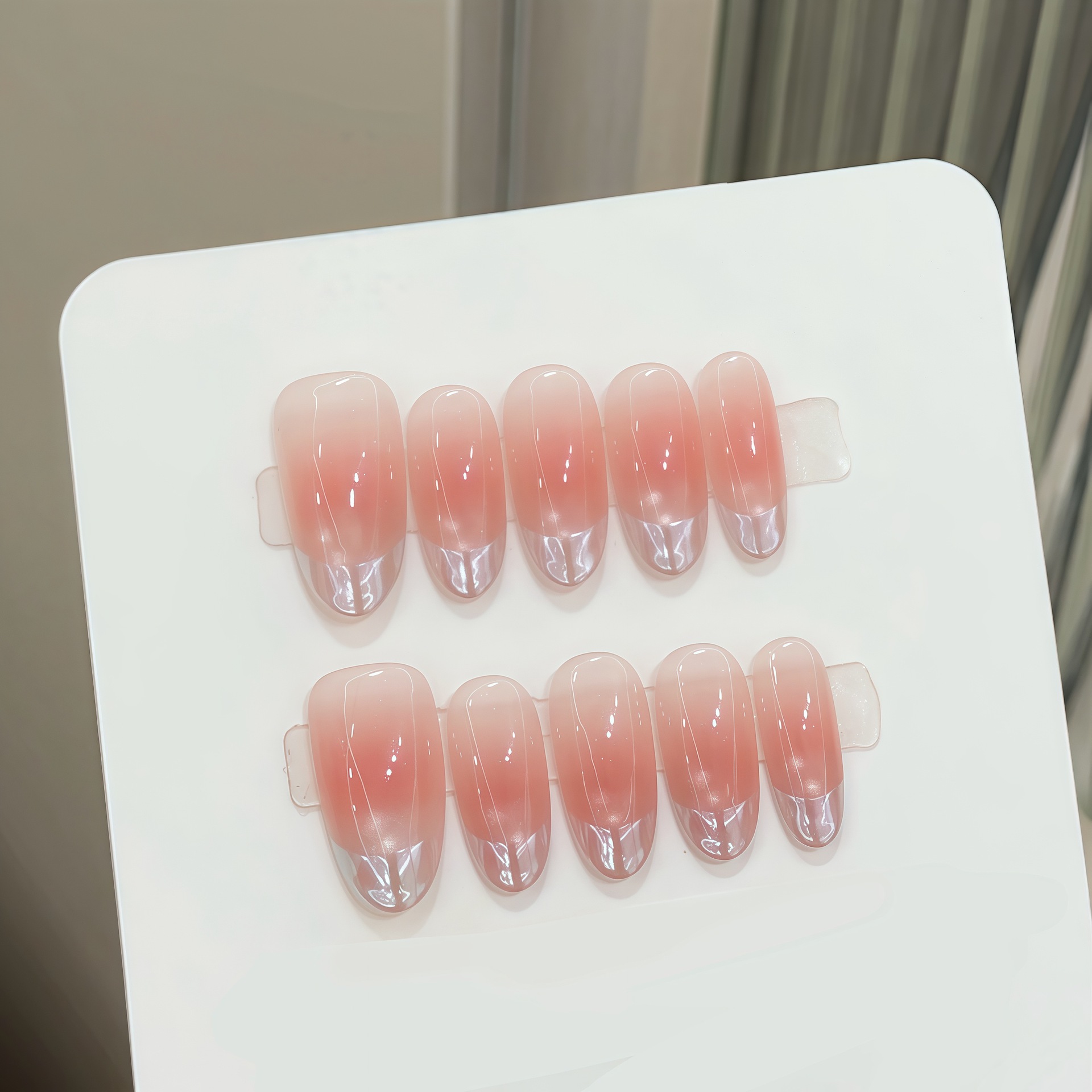 Resin Art Ideas - 10 peças de unhas postiças ovais