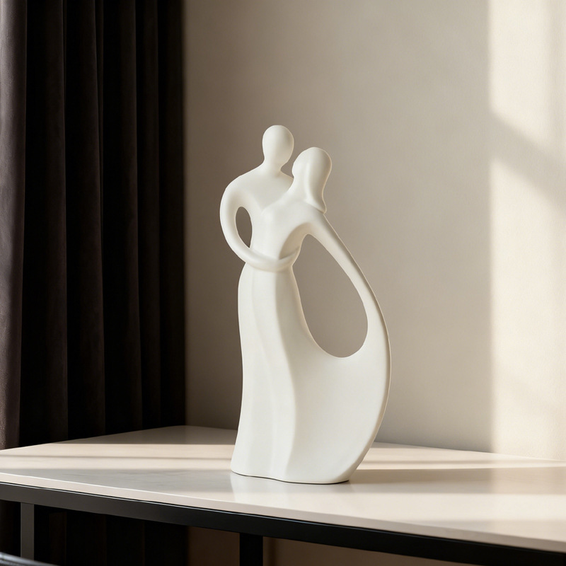 Resin Art Gift For Wedding - Escultura Nórdica de Casal Abraçado em