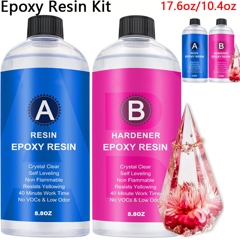 Resin Art Table Top - Kit de resina epóxi transparente, 17.6oz/10.4oz,