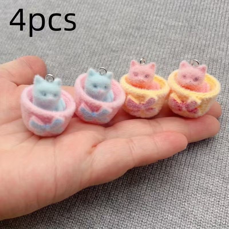 4 peças de pingente de gato em - Resin Art Calligraphy avaliação e preço
