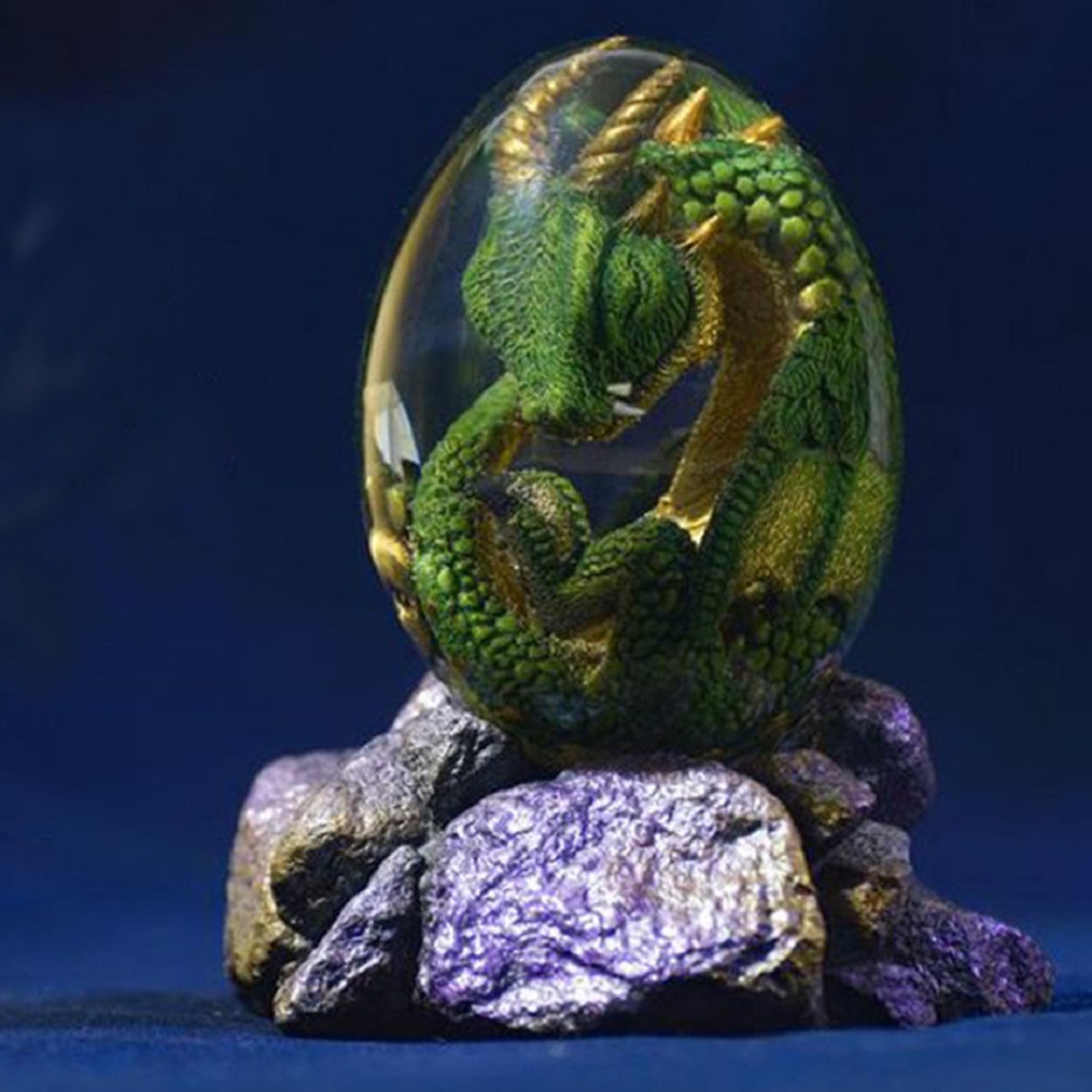Lava dragão ovo estátua com ba - Resin Art Table Top avaliação e preço
