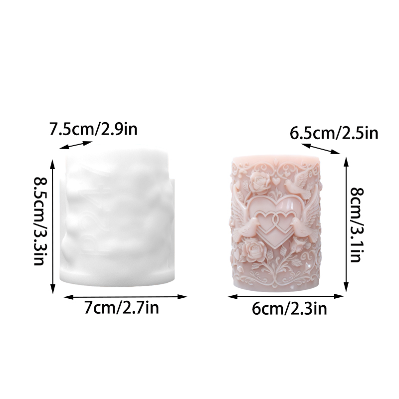 Duplo coração conectado pomba  - Resin Art Rose avaliação e preço