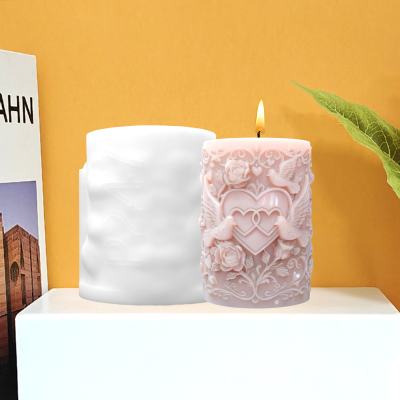 Duplo coração conectado pomba  - Resin Art Rose avaliação e preço