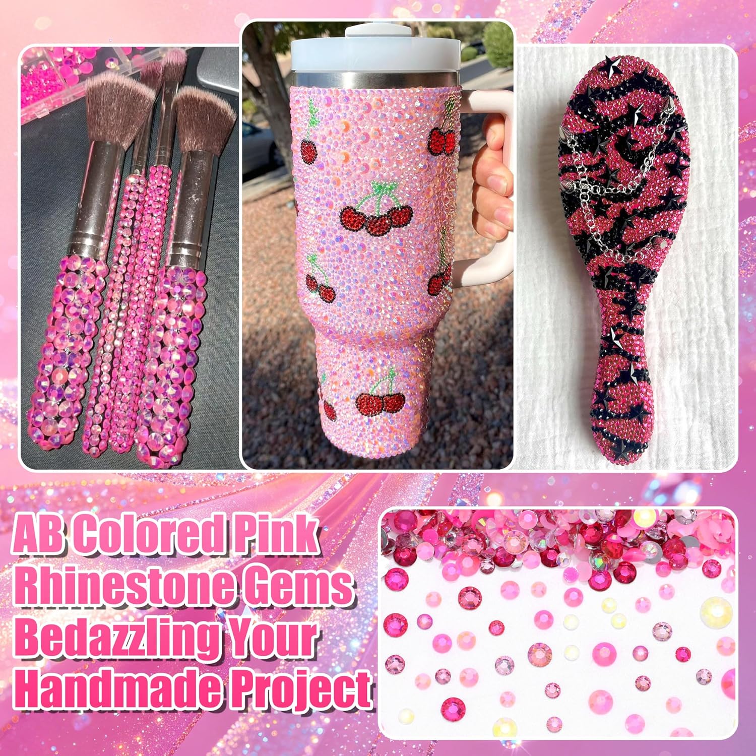 Strass de Resina Rosa Flatback - Resin Art Quantity avaliação e preço