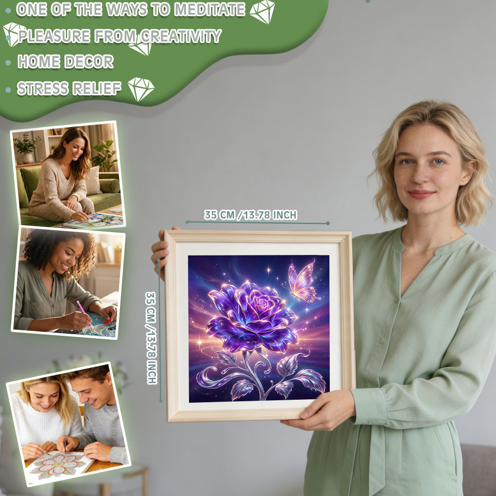 Pintura em Diamante Huacan com - Resin Art Rose avaliação e preço