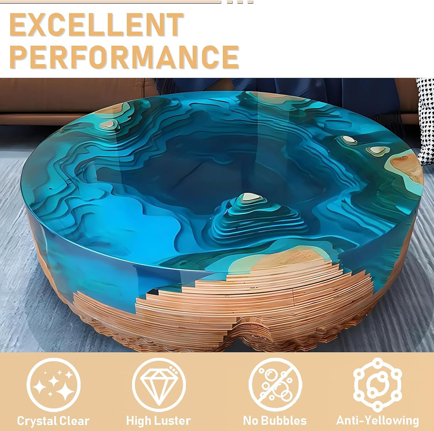 Cola epóxi de resina ab de 17. - Resin Art Table Top avaliação e preço