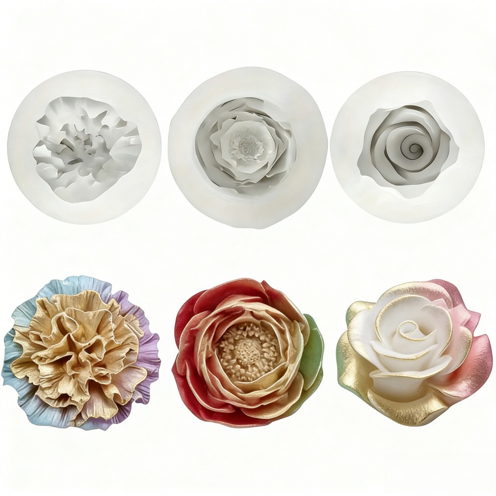 Conjunto de 3 Moldes de Silico - Resin Art Gift For Wedding avaliação e preço