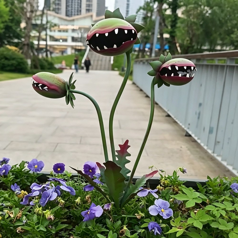 Estaca de Jardim Flor Carnívor - Resin Art Sculptures avaliação e preço