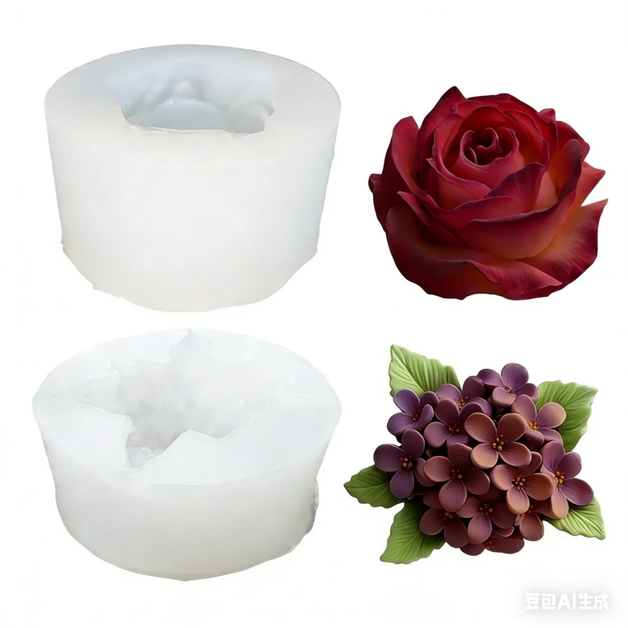 2 peças de moldes de silicone  - Resin Art Rose avaliação e preço