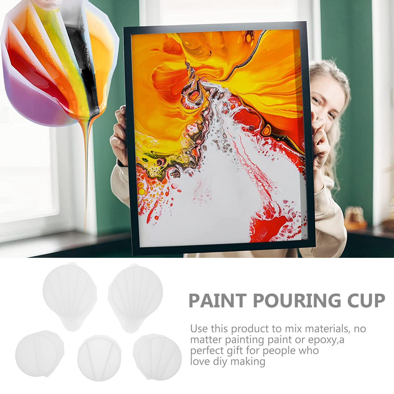 5 Peças de Copos de Silicone D - Resin Art Pouring avaliação e preço