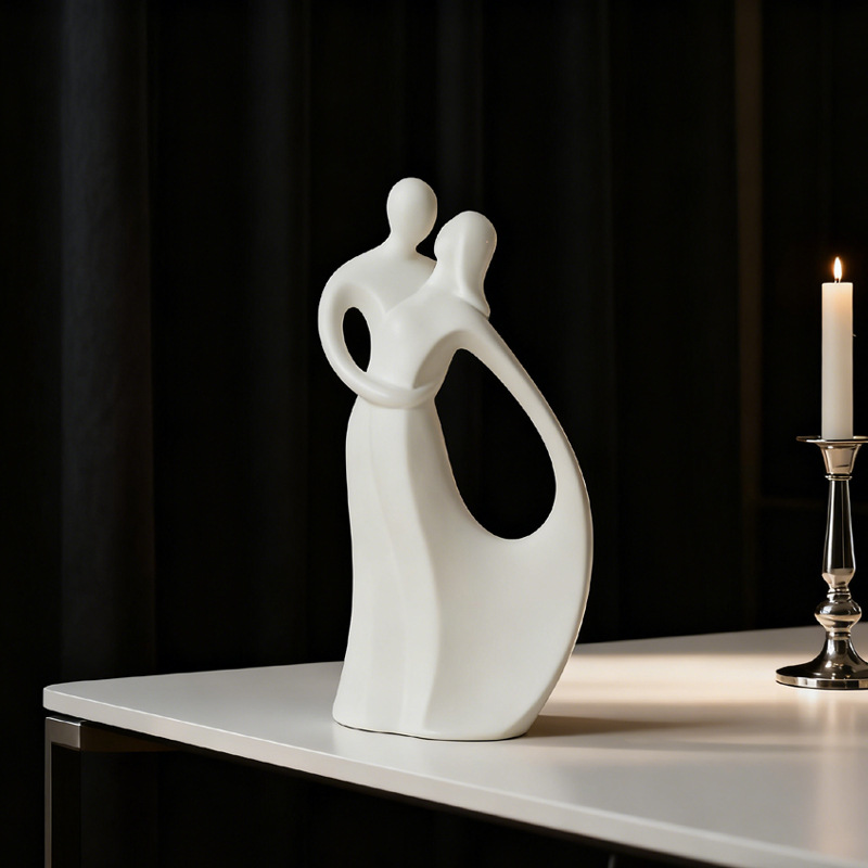 Escultura Nórdica de Casal Abr - Resin Art Gift For Wedding avaliação e preço
