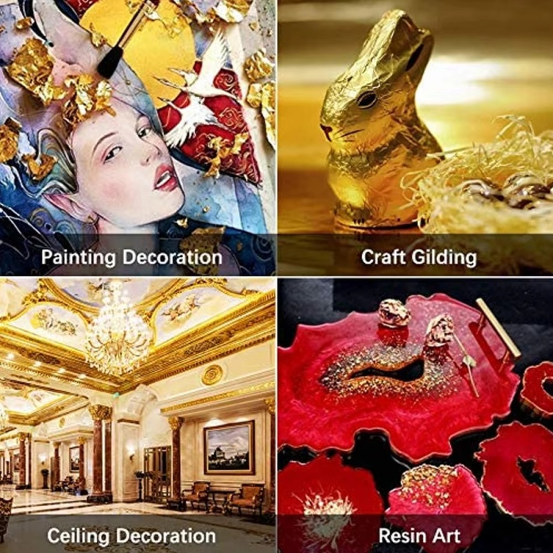 100 Folhas de Imitação de Ouro - Resin Art Gift For Wedding avaliação e preço