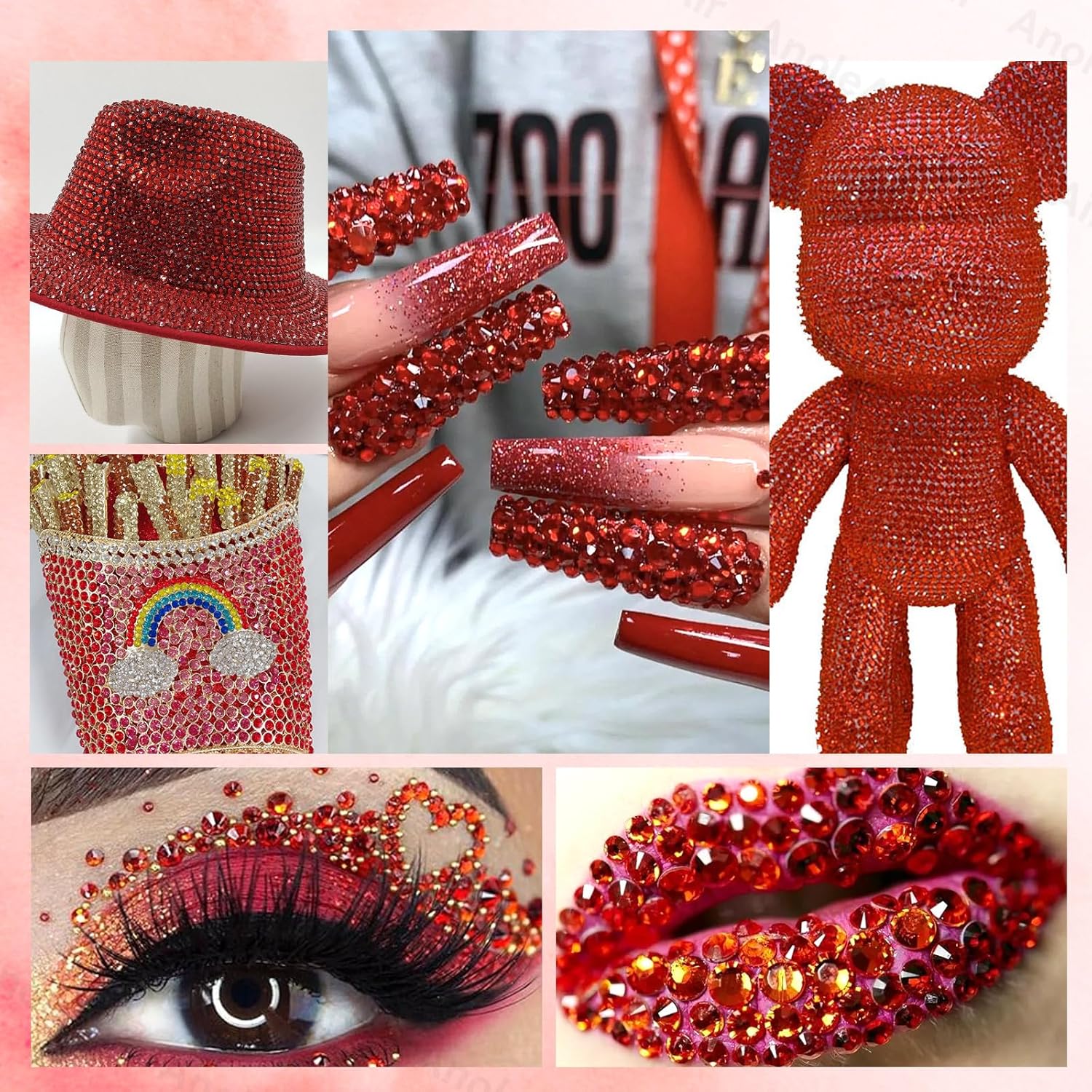 Strass de Resina Vermelhos com - Resin Art Quantity avaliação e preço